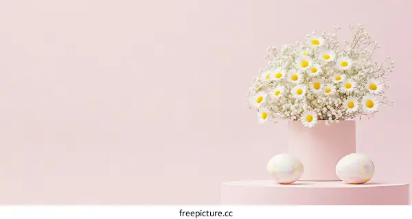 Pastel Pink Easter Floral Arrangement