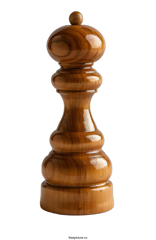 [Transparent Background PNG]brown wooden chess piece