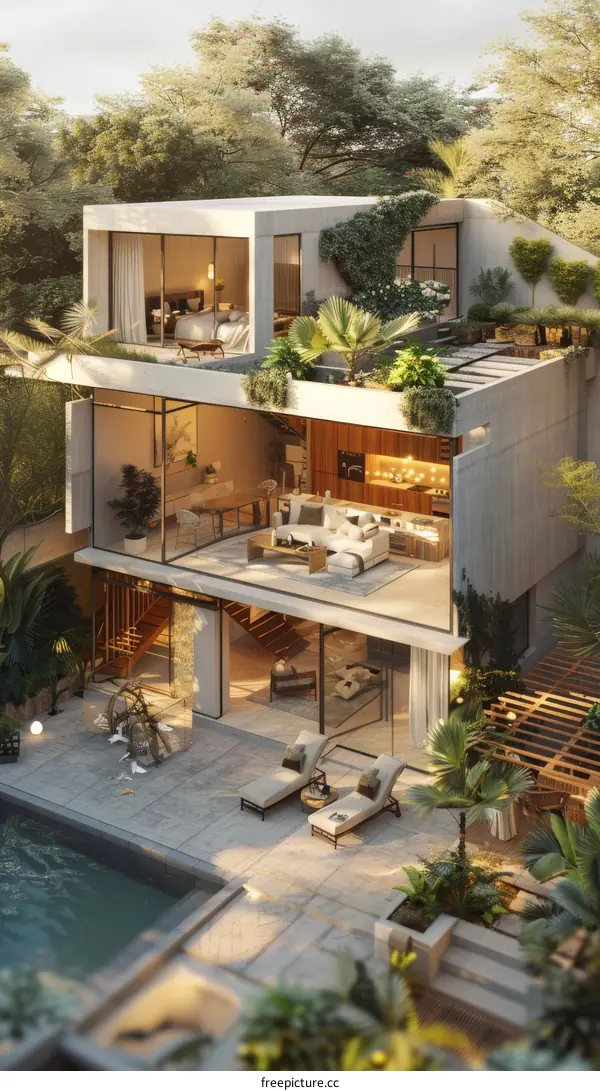 Modern Tropical Contemporary Villa Exterior Design