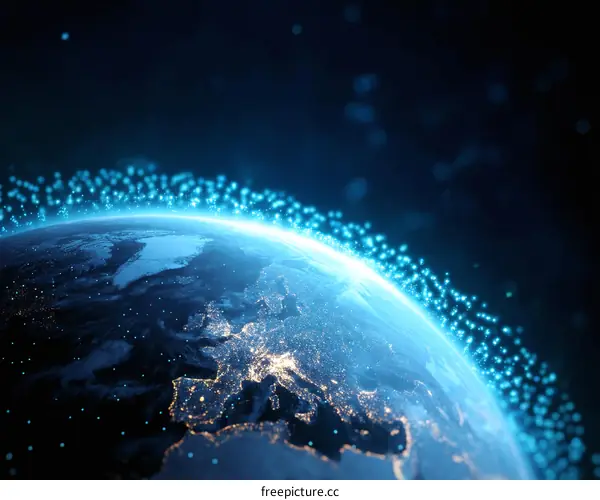 Global Network Earth Illustration