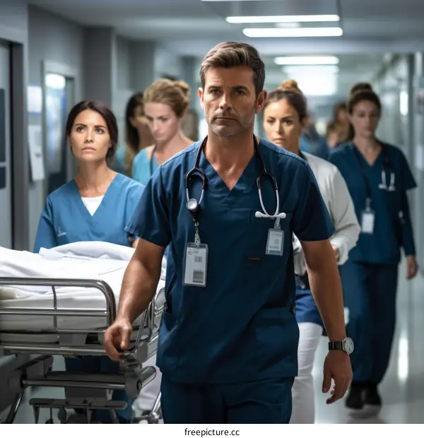 doctor and nurses in a hospital
