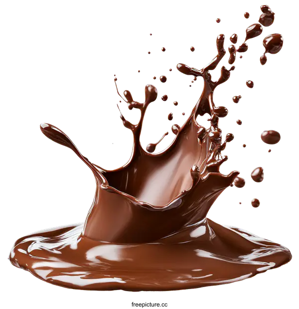 [Transparent Background PNG]Chocolate Splash Illustration
