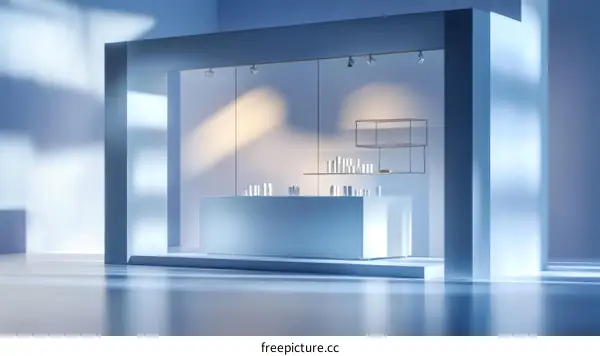 Modern Minimalist Exhibition Booth Showcase