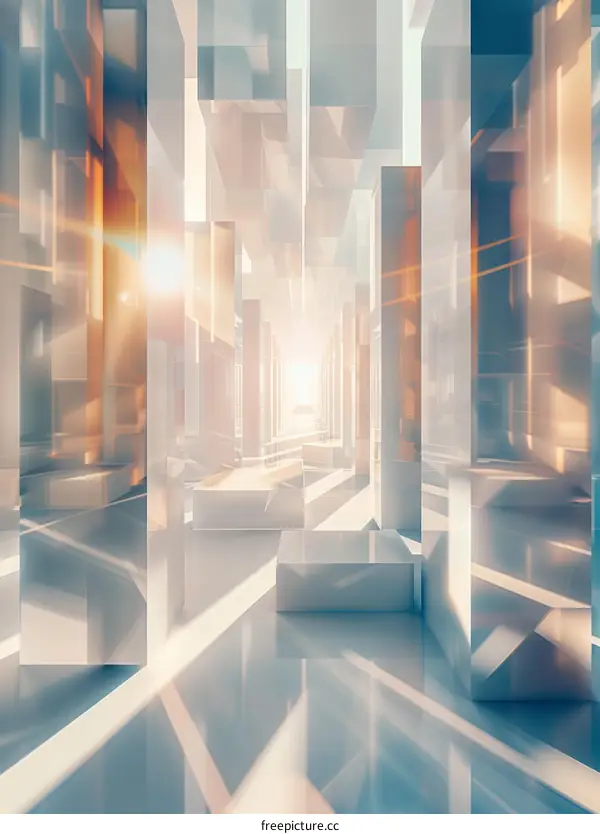 Futuristic Glass Megacity: Modern Architectural Design