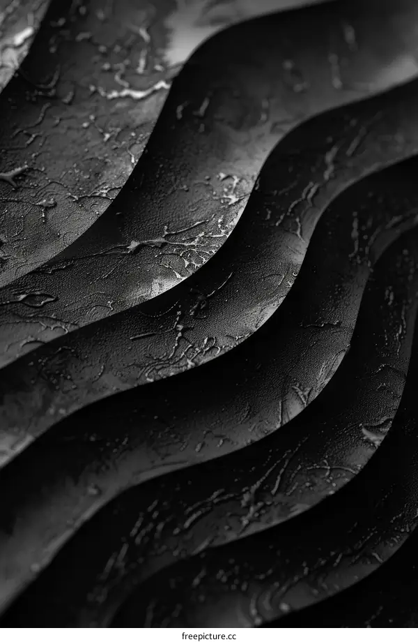 Black and white abstract waves background