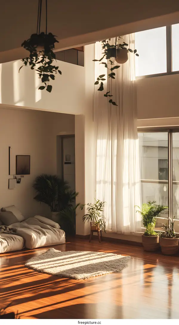 Sunlight Streaming Through Windows in a Modern Home