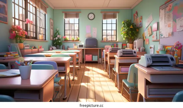 Spacious Classroom with Modern Technology