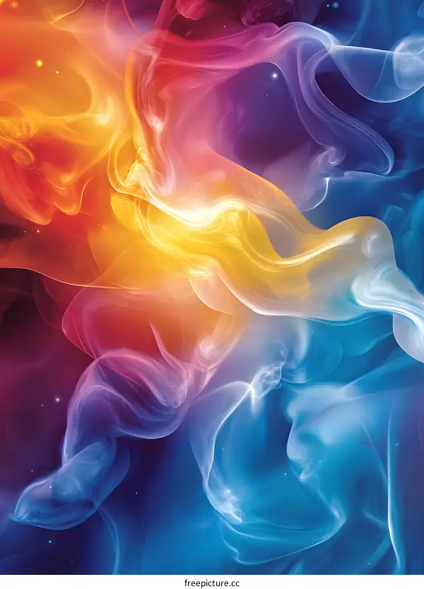 Abstract Colorful Smoke Background Design