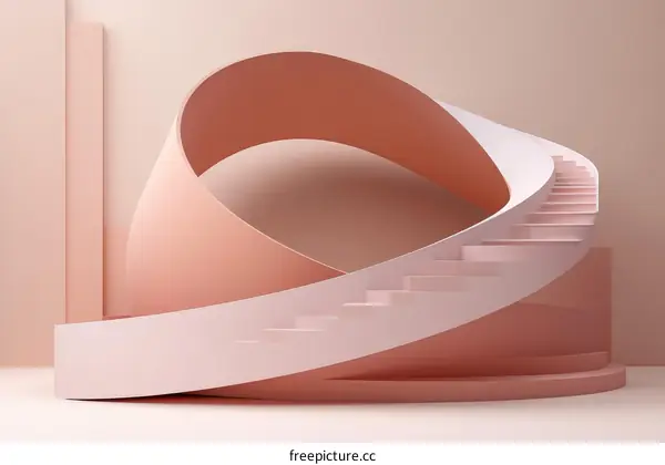 Abstract Spiral Staircase Design