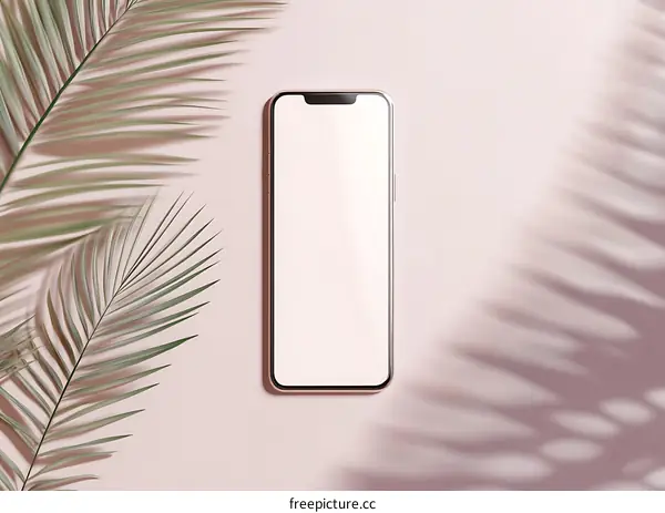 Palm Leaf and Smartphone Mockup
