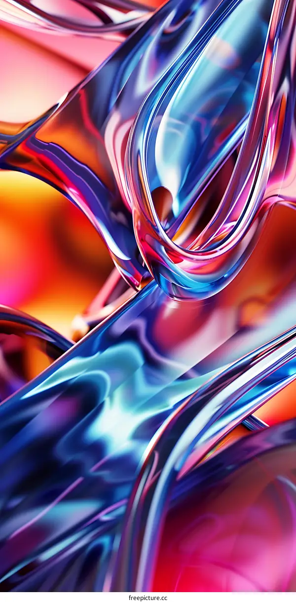 Abstract Colorful 3D Liquid Design Background