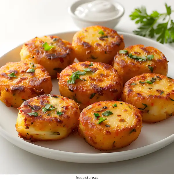 Crispy Potato Pancakes on a Plate