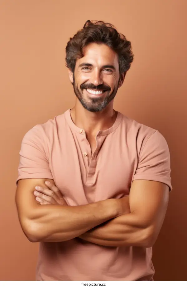 Portrait of a smiling man with crossed arms