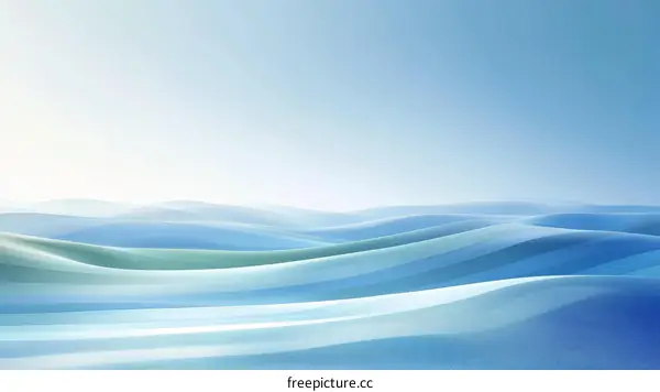 Abstract Light Blue Landscape Waves