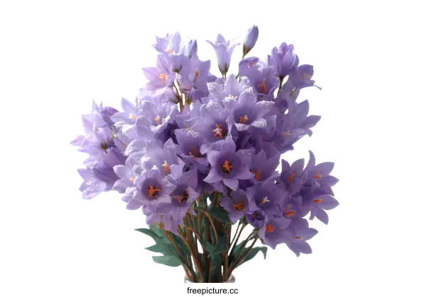 [Transparent Background PNG]Purple Flowers Bouquet Close-up