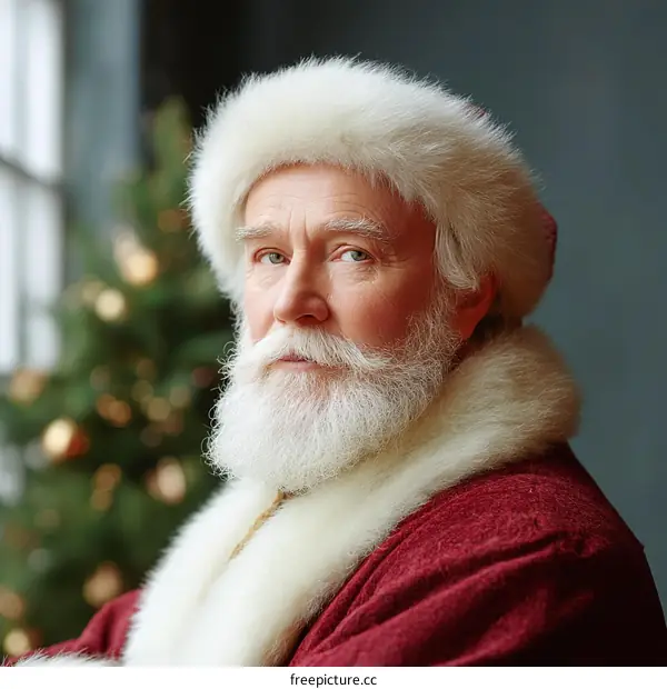 Santa Claus Portrait Close-up Christmas Festive