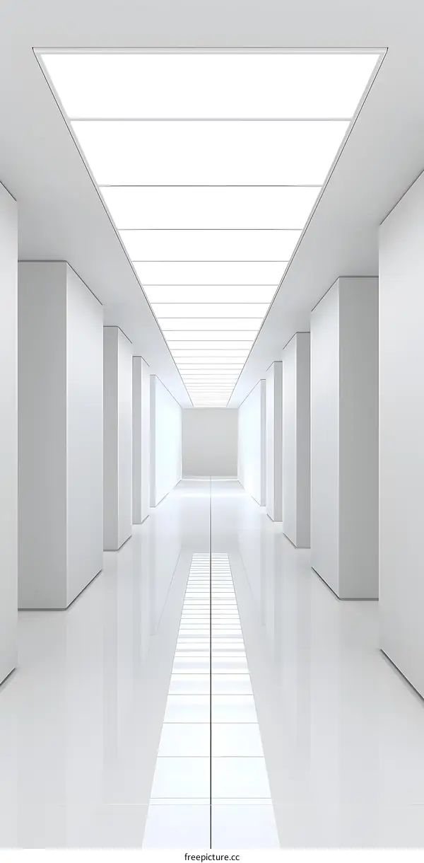 Minimalist White Corridor Interior Design