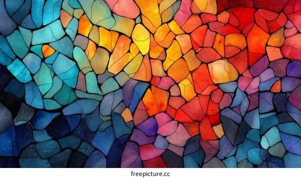 Colorful Mosaic Art Pattern Design
