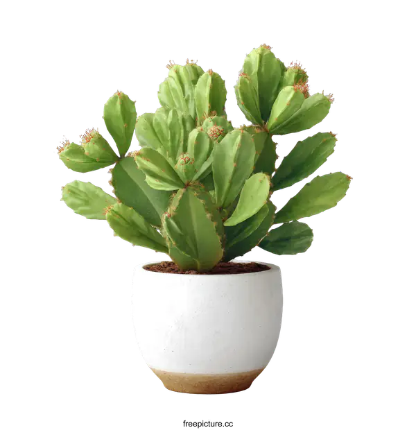 [Transparent Background PNG]Potted Cactus Plant Interior Decor