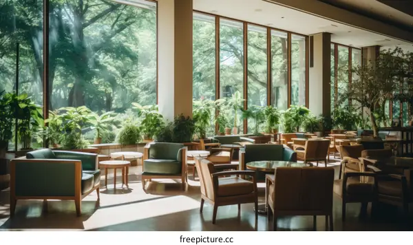 Indoor Plants and Large Windows: A Tranquil Space