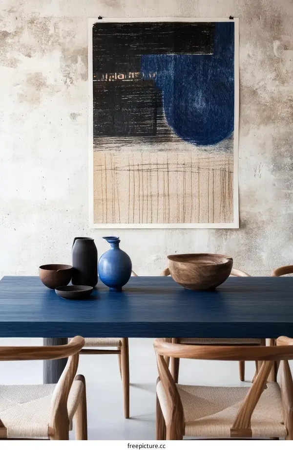 Abstract Contemporary Art Print on Wall