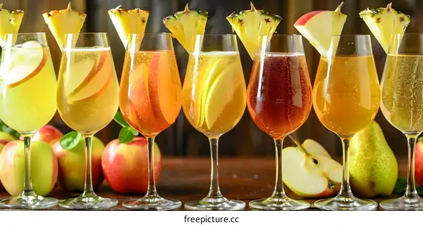 Apple Cider And Pineapple Cocktail Drinks