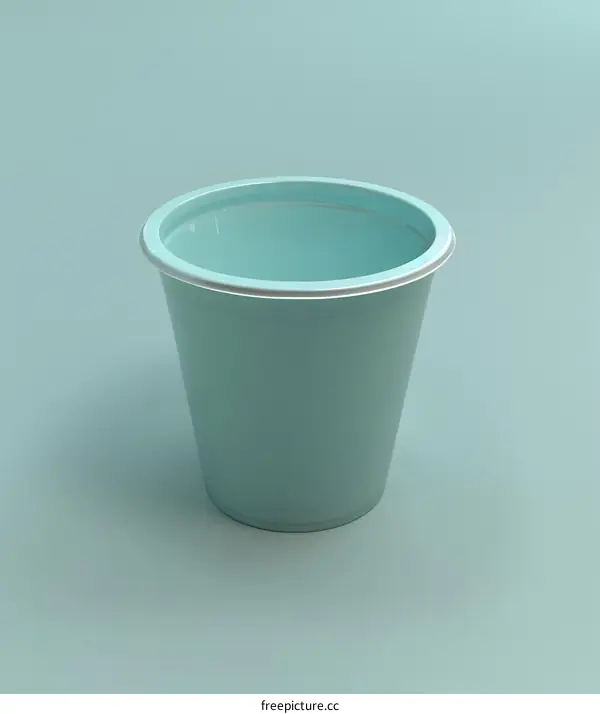 Empty Plastic Container Mockup On A Blue Background