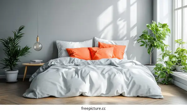 Modern Bedroom Interior Design with Sunlight