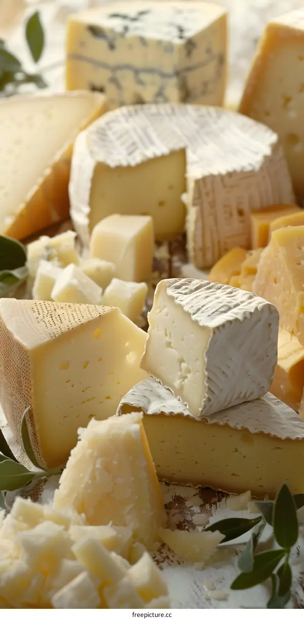 Assortment of Different Types of Cheese