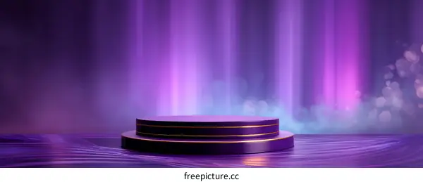 Purple Product Display Stage