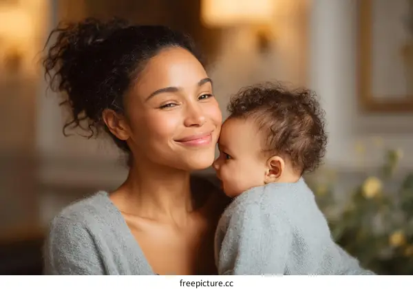 Mother and Baby Affectionate Moment