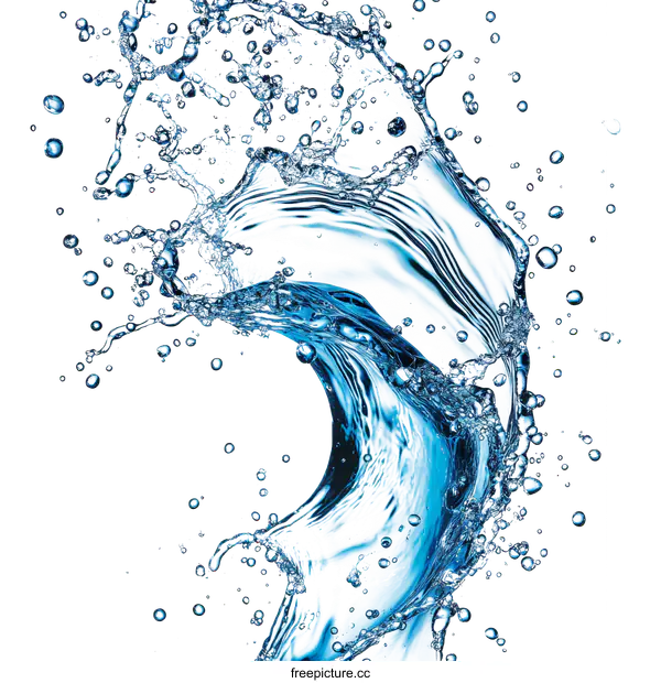 [Transparent Background PNG]Abstract Water Splash Art Design