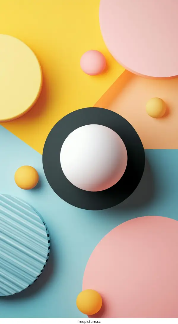 Colorful Geometric Shapes Abstract Background