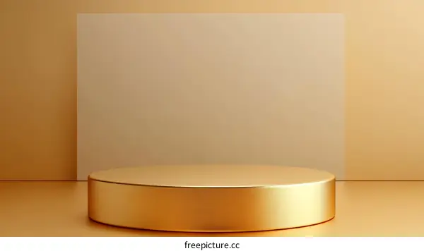 Golden Geometric Display Stand