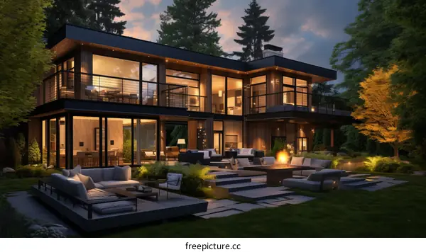 A Stunning Modern House with a Pool and a Beautiful View