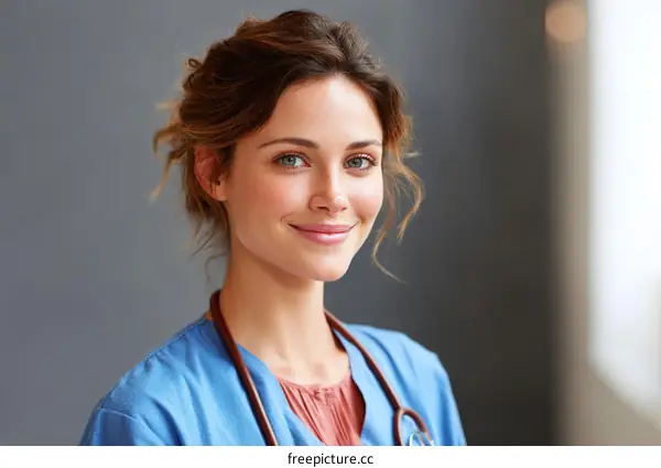 Smiling Female Doctor Portrait Professionalism