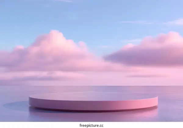 Pastel Pink Cloud Sky Platform Display