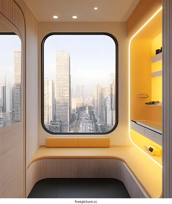 Modern Interior Design With City View