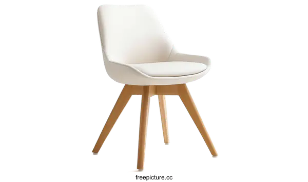 [Transparent Background PNG]Modern Minimalist White Chair Design