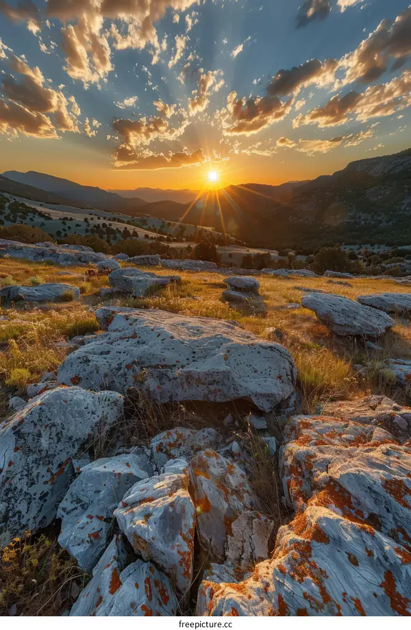 Sunset Over Rocky Mountains