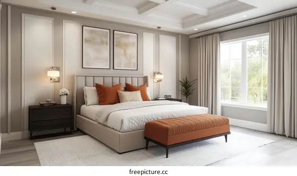 Modern Bedroom Interior Design Illustration