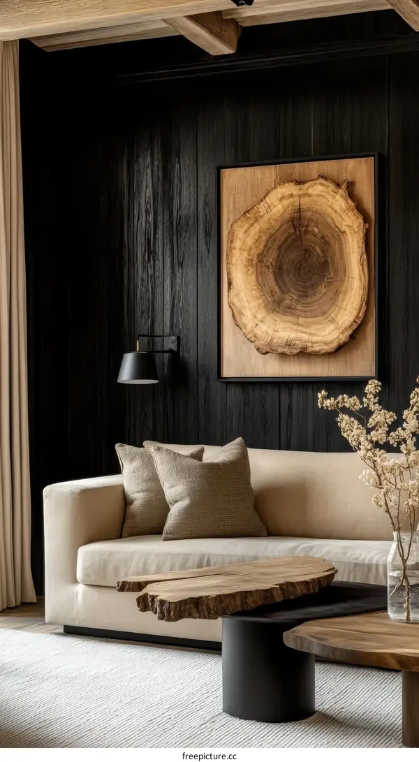 Modern Farmhouse Living Room with Wooden Accents