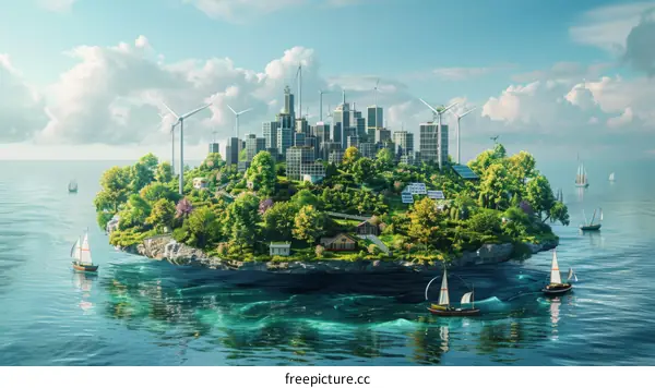A green and sustainable city of the future