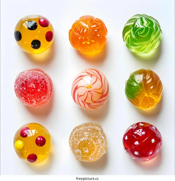 Assortment of Colorful Candies