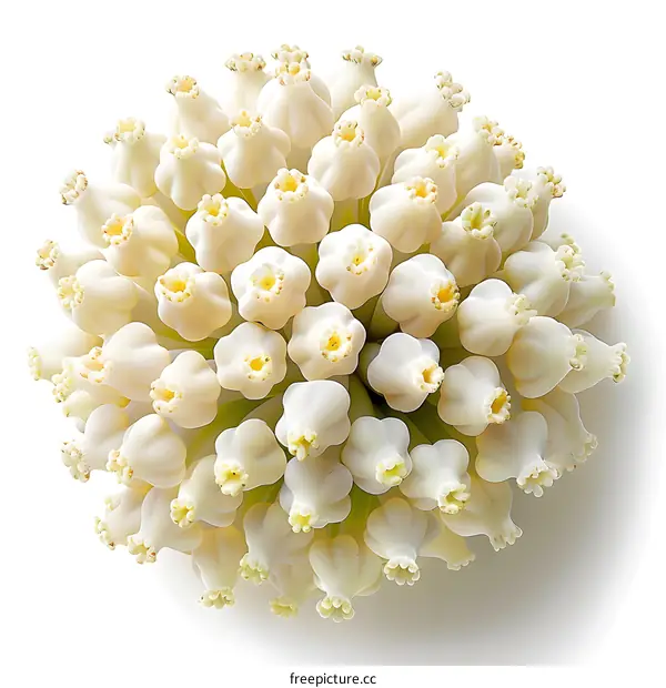 White Hoya Flower on White Background
