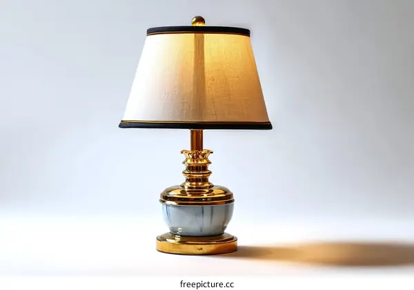 Elegant Vintage Table Lamp with Cream Shade