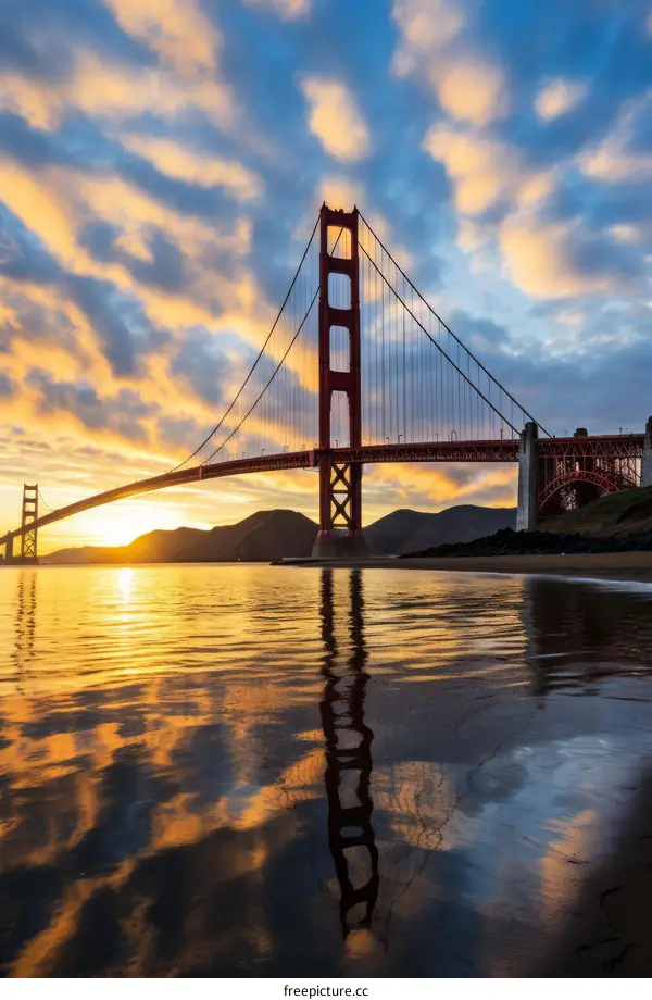 Golden Gate Bridge Sunset - San Francisco, California