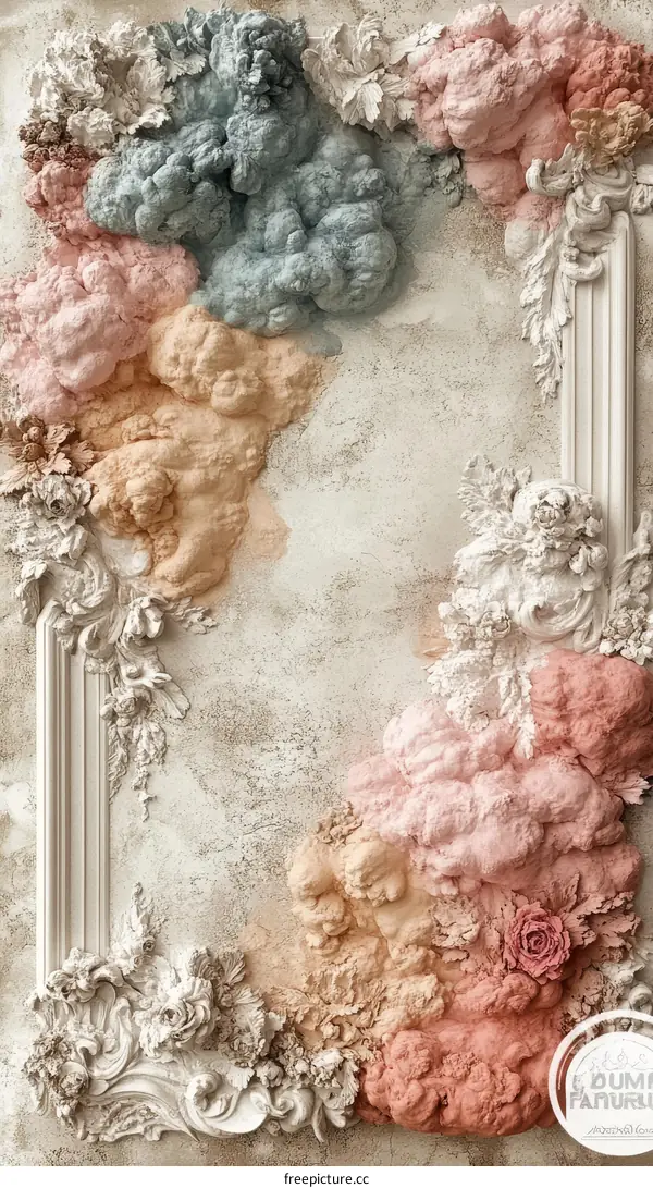 Vintage Baroque Wall Decor Illustration