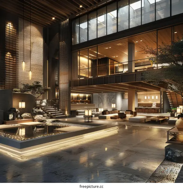 Modern Japanese Style Lobby Interior Design