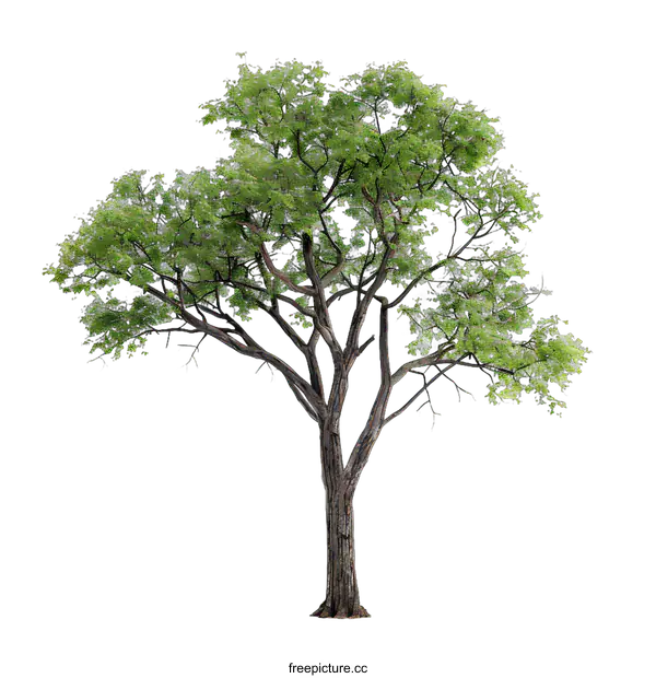 [Transparent Background PNG]Isolated Green Tree on White Background